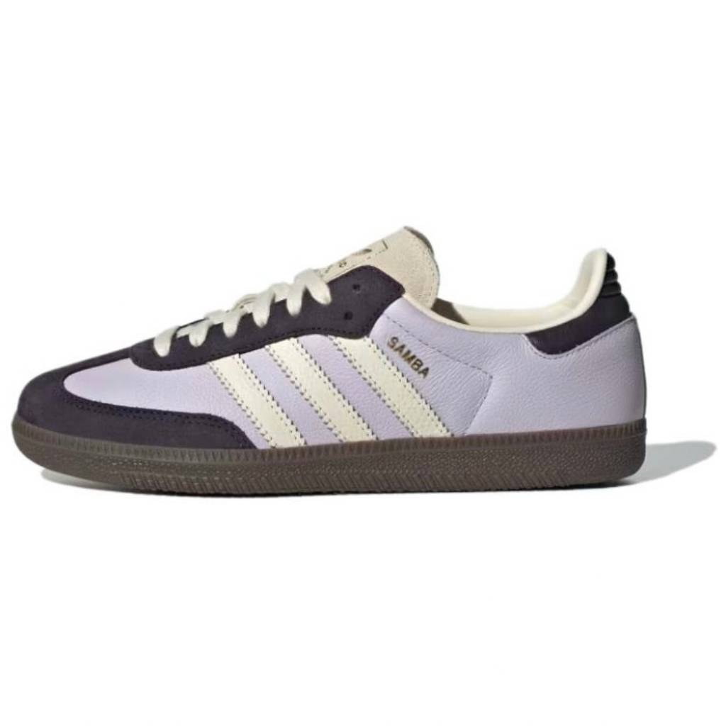 adidas Samba OG Silver Dawn Aurora Black Women Sneakers Purple Cream-White JI4209