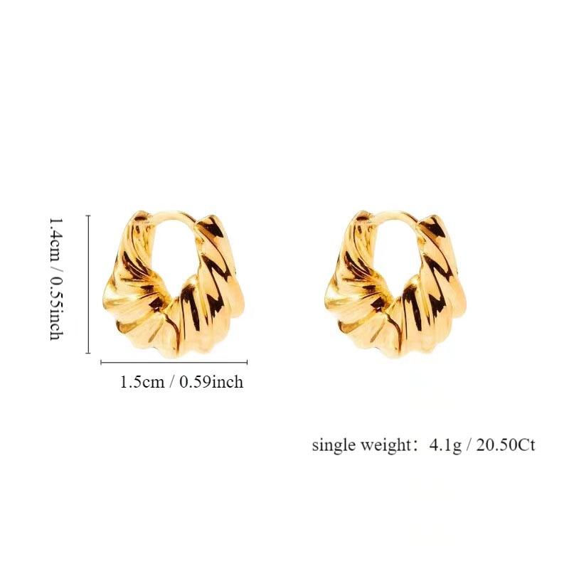 

Элегантные медные серьги-кольца с золотым покрытием - Универсальный модный аксессуар высокого класса