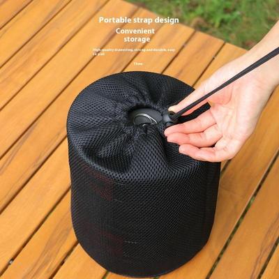 Bolsa de Malla con Cordón para Bolsillo, Organizador de Vajilla para Vasos de Agua para Barbacoa, Almacenamiento para Camping al Aire Libre, Bolsas Protectoras, Bolsa de Malla Portátil para Utensilios de Cocina de Picnic