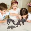 Model Wilka z PVC Realistyczna Figurka Statua Rzeźba Samca Samicy Szczeniaka Wilka Dekoracja Biurkowa Ozdoba Edukacyjna Zabawka dla Dzieci Dzikie Zwierzę