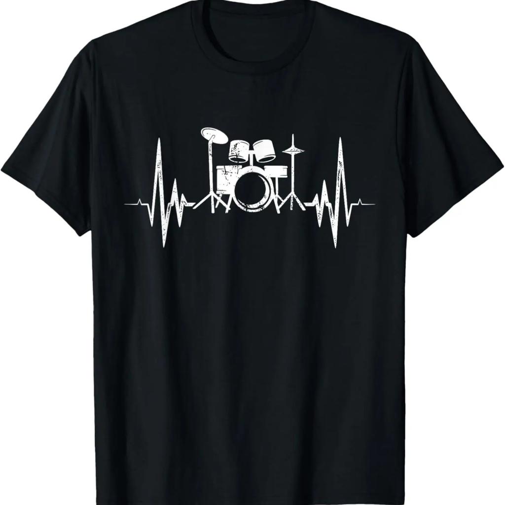 Heartbeat Drum Kit Drums Music Drummer T-Shirt
