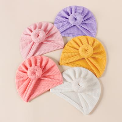 Accessorio per Capelli Ragazza Calore Cappello Primavera Autunno Waffle Lavorato a Maglia all'Uncinetto Ciambella Berretto per Bambino Neonato Colore Unico Turbante Moda Bambino