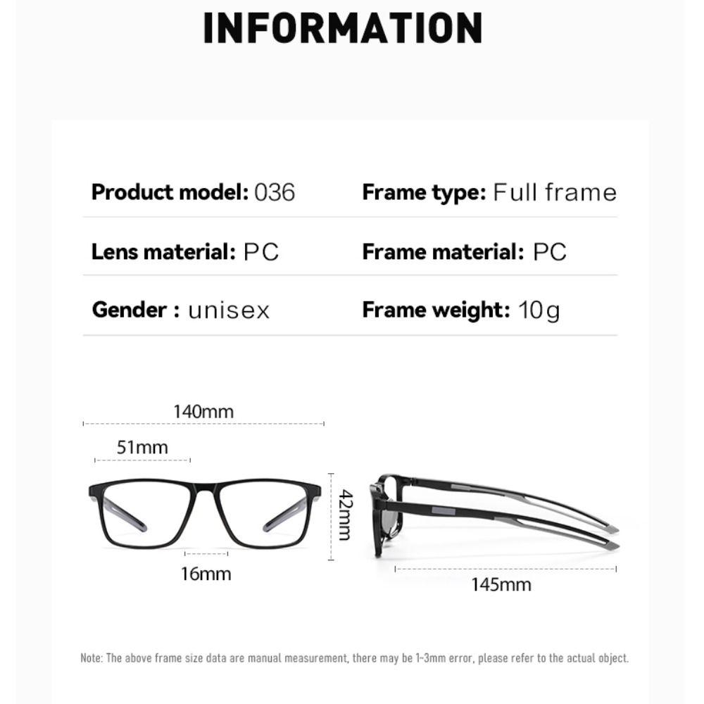 Blue Light Blocking Reading Glasses Anti Blue Ray Ultralight Eye Protection Square Sports PC Glasses for Men Women