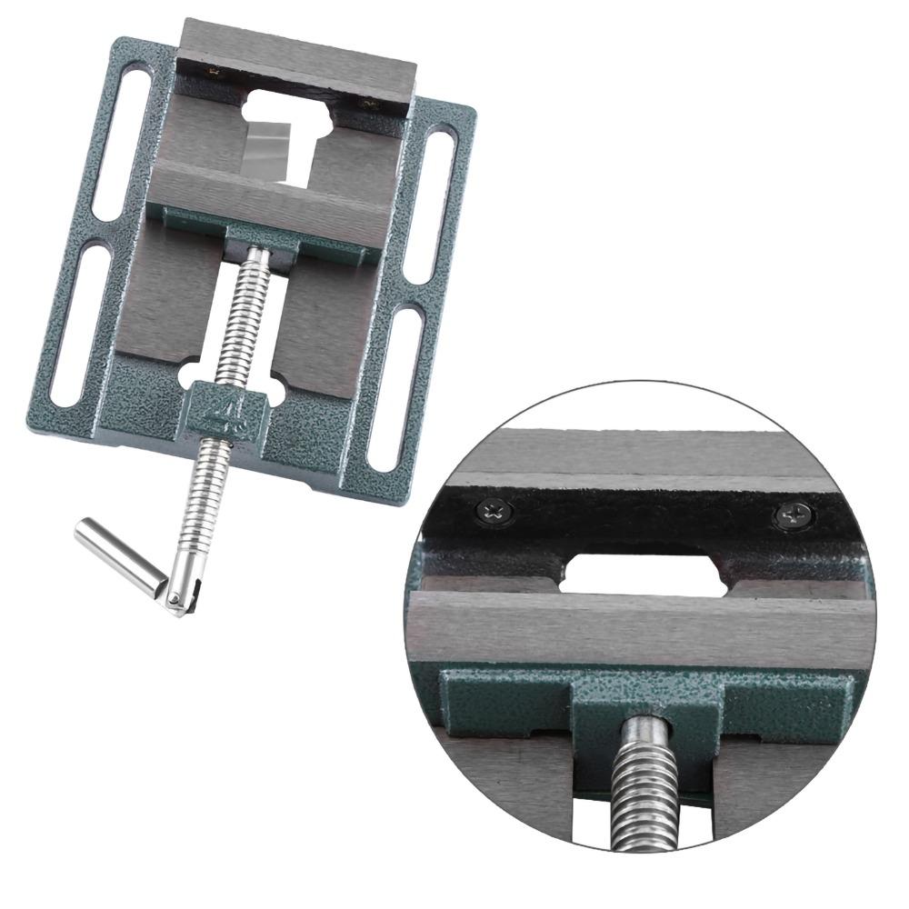 Cast Iron Drill Press Vice Multi-Groove Vice Jaw Pads Bench Clamp Vise Drilling