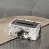 Leather Tissue Box Rectangular Irregular Patterns Desktop Storage Box Napkin Holder Paper Towel Holder Home Decoraction