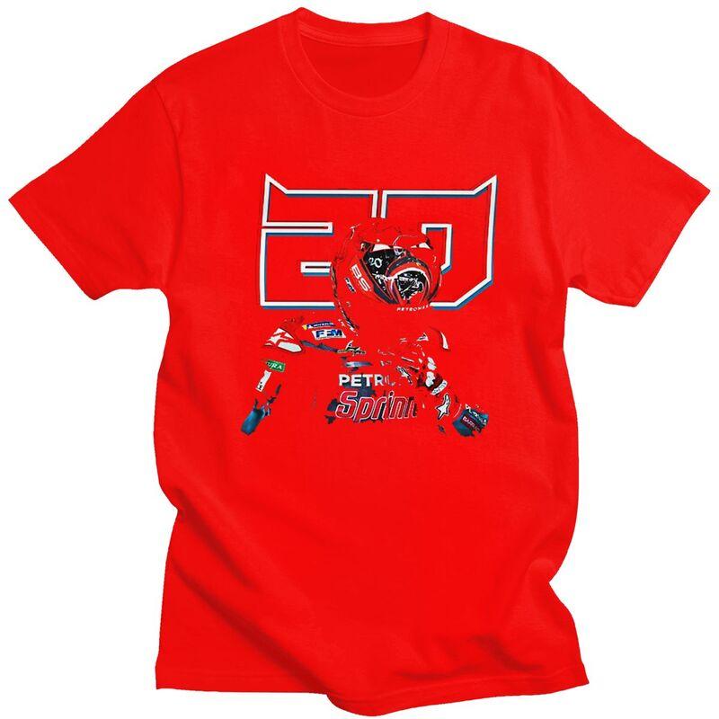 Custom El Diablo 20 Fabio Quartararo T Shirt Homme Pre-shrunk Cotton Tees Motorcycle Race Tshirt Short Sleeve Novelty T-shirt