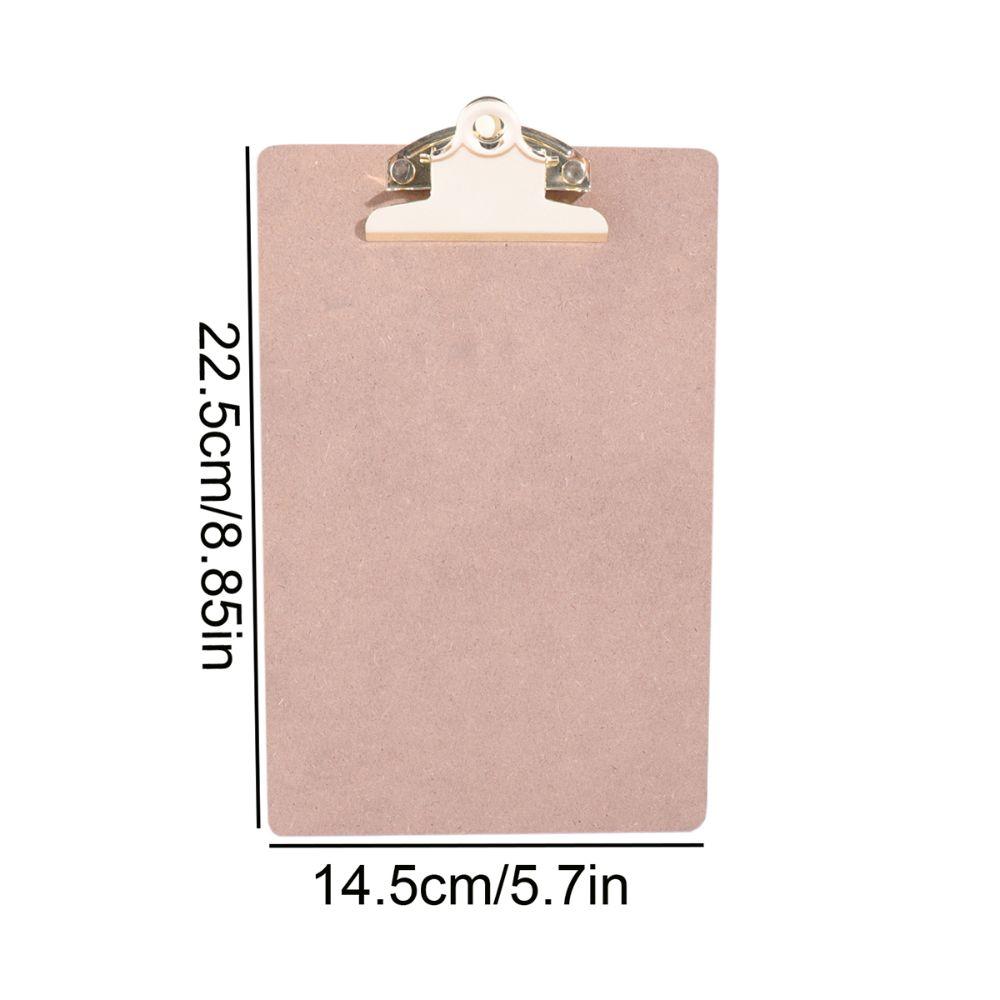 Golden Metal Clip Wood Clipboard 3 Sizes Notes Ticket Holder Wood Color Folder Office School