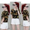 Floral Printing Chiffon Shirt Women's Short Sleeves Blouse Summer New Korean Loose Fashion Bottoming Top M-4XL