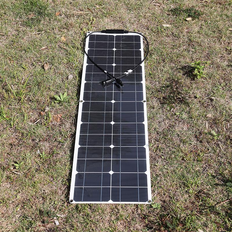 Pannello Solare 50W/100W Monocristallino Flessibile Kit Pannello Solare Sistema Caricabatterie