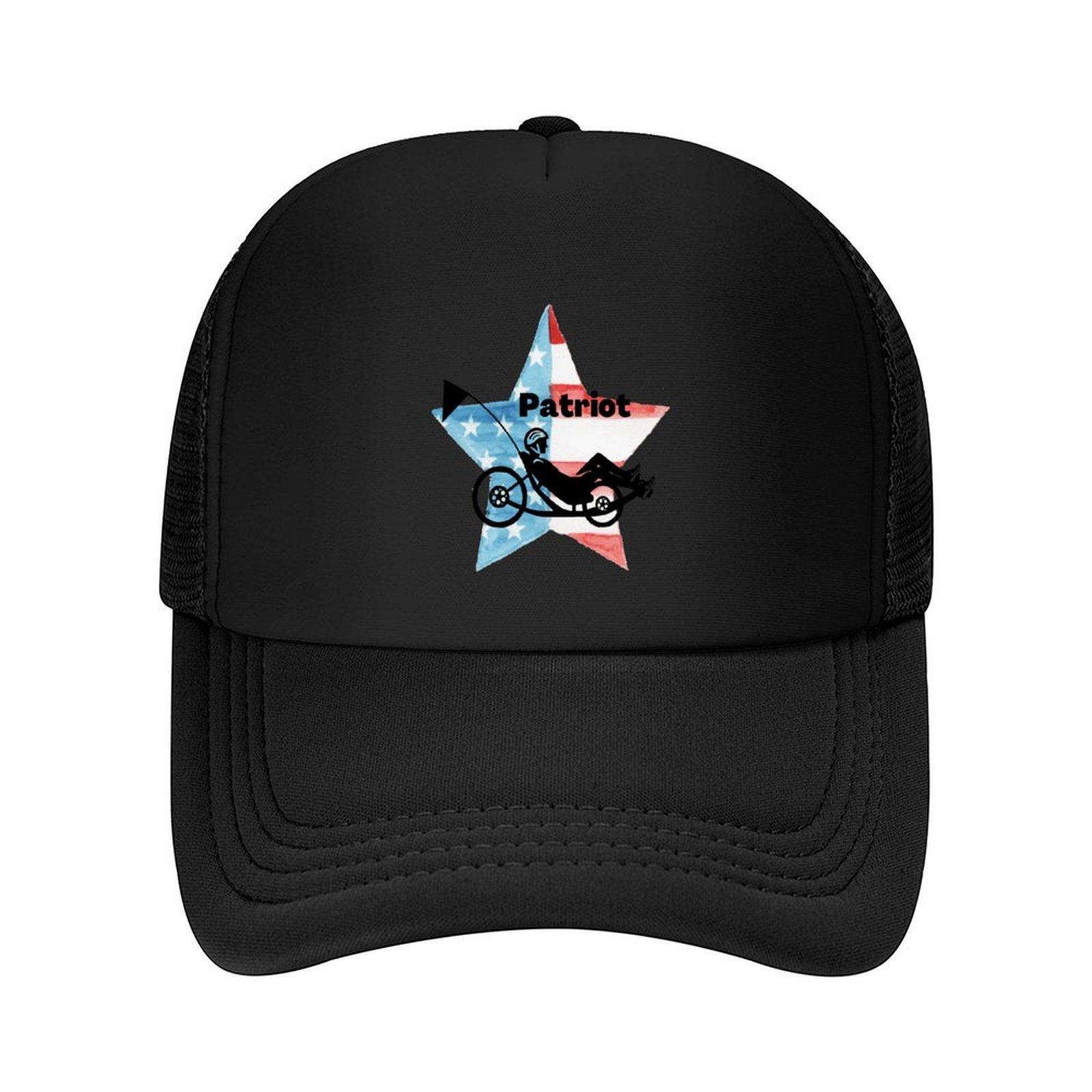 

Recumbent Life Design - Patriot - Tadpole Guy Baseball Cap Custom Cap Funny hats Mountaineering Golf Hat Hats For Unisex Women s