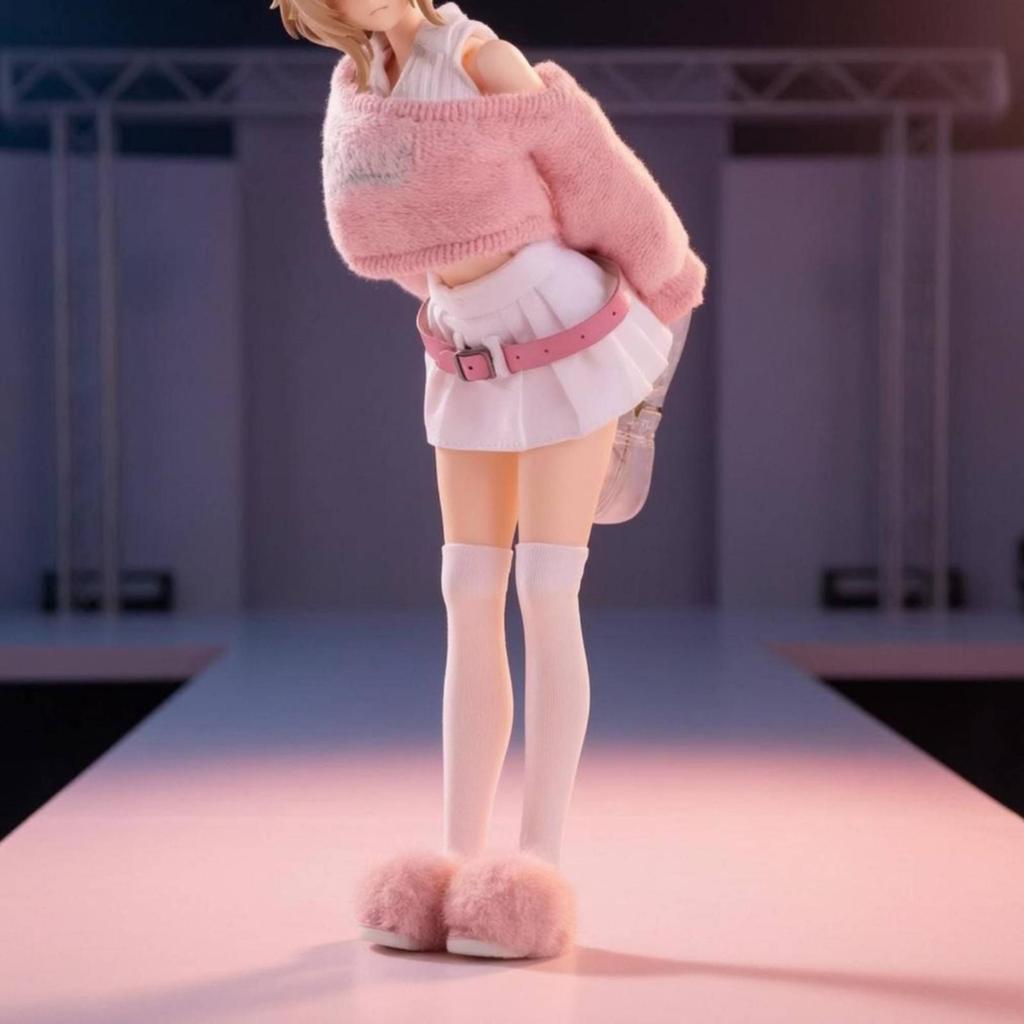 1/12 Scale Doll Outfit Fuzzy 6 Inch Clothes offShoulder