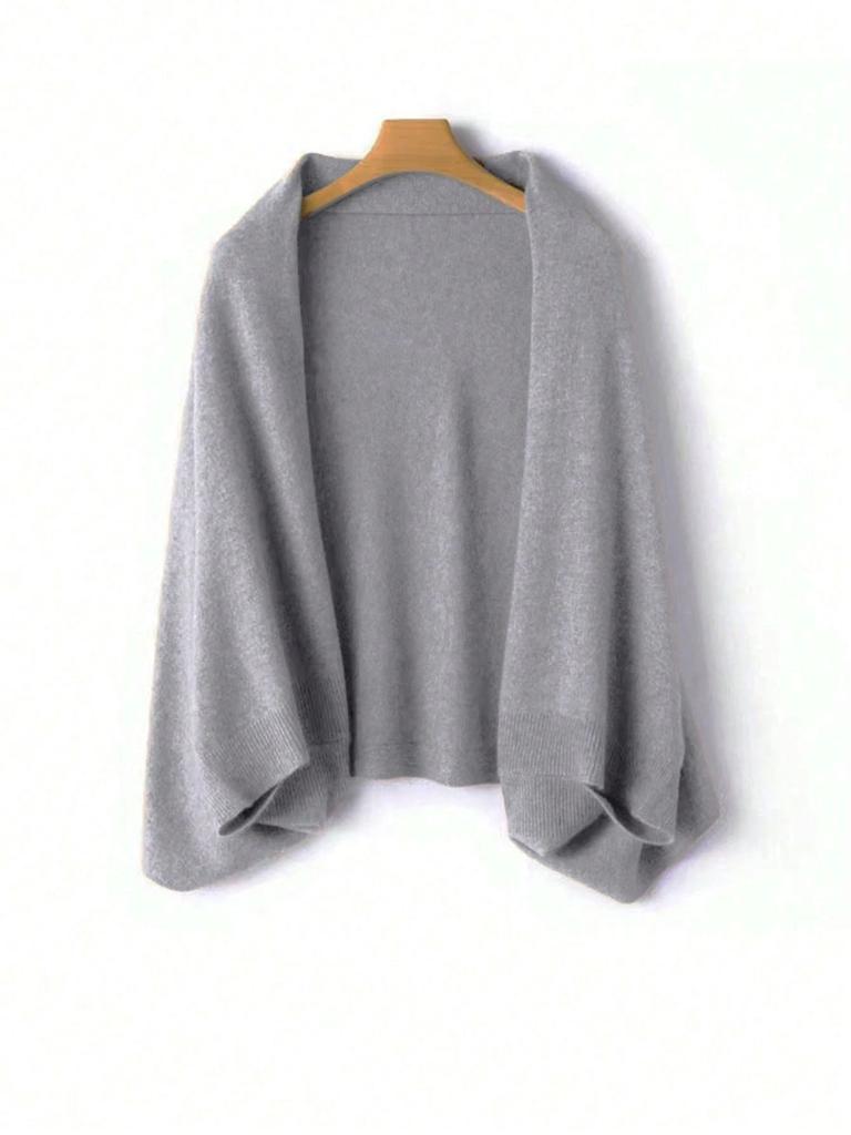 100%Wool Women'S Knitted Shawl Scarf Soft Warm Knitwear Cardigan Cloak Wraps Shoulder Neck Protect Pashmina Scarves Dual Use