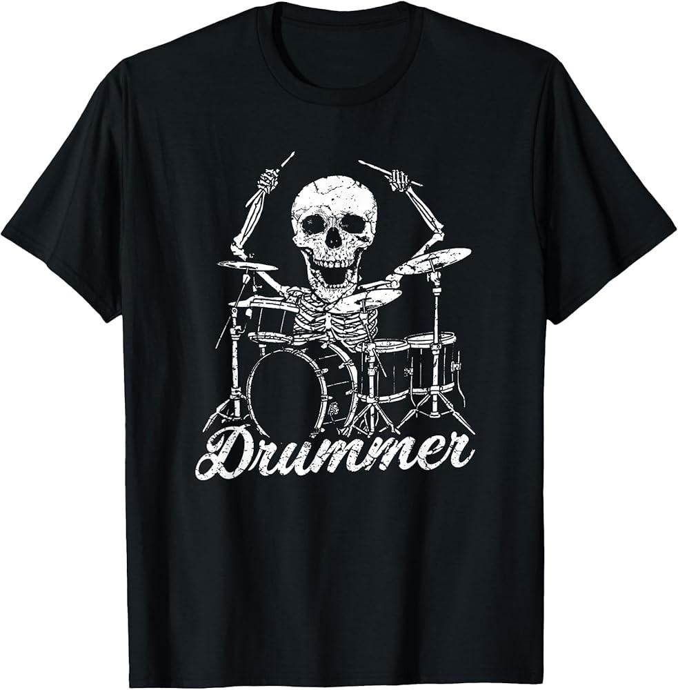 Cool Percussion Drum Sticks Skeleton Drummer Image T-shirt T-Shirt XXXL
