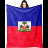 Coperta Bandiera Nazionale Haiti PC D Flanella Piatta Ultra Morbida Calda per Tutte le Stagioni Design Patriottico per Camera da Letto Soggiorno