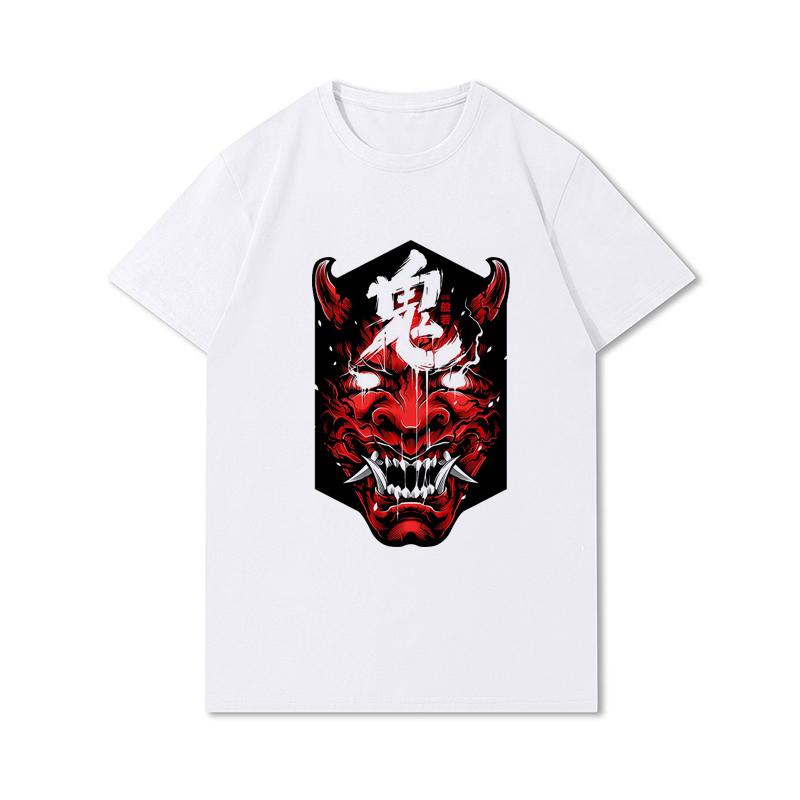 Tricouri 100% bumbac de vară pentru bărbați Vintage Samurai Retro Japanese Gaming 2077 Art Gam Printed Casual Top Tricouri