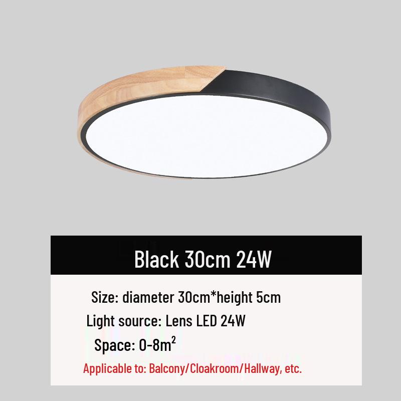 Natural Wood LED Ceiling Lamp for Bedroom and Living Room