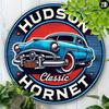 1 st Vintage Hudson Hornet Bil Metallplåtskylt Väggdekor Retro Hem Kafé Bar Butik Konst