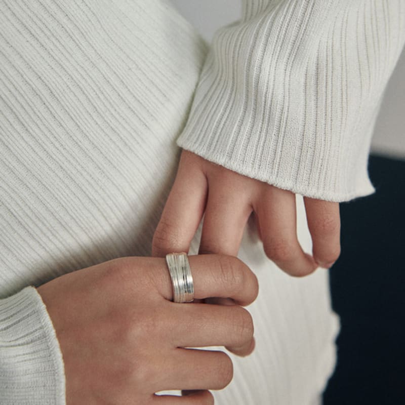 green [925 silver] Five.silver.216 / conto ring