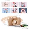 Kids Wood Camera Toys Pretend Play Toy Handmade Motor Skills Early Learning Clear Kaleidoscope Lens