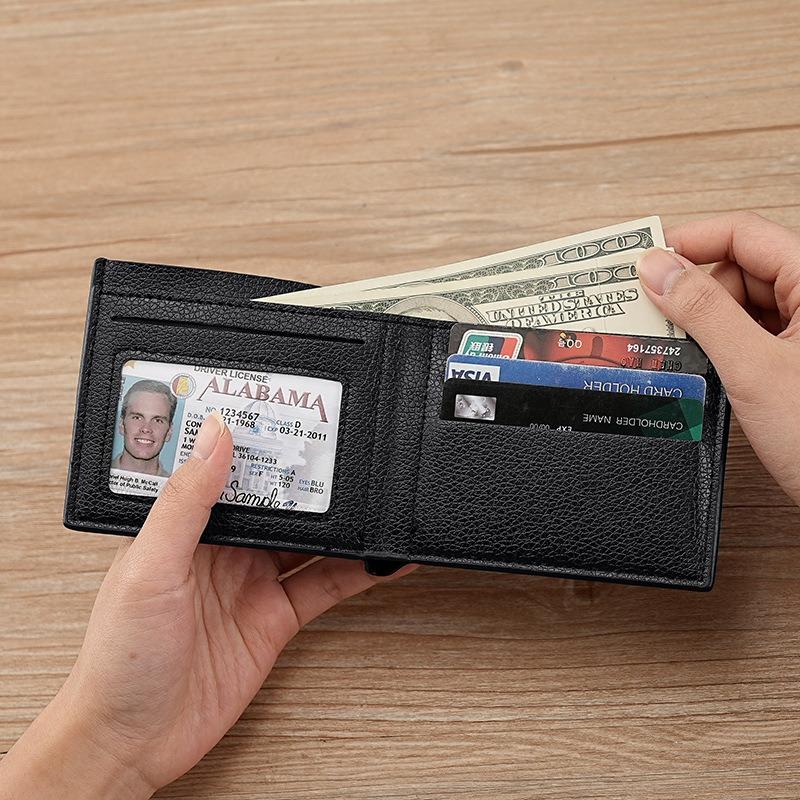 Hot-selling New Wallet Men's Wallet Casual Two-fold Short Horizontal Model, Men's Wallet