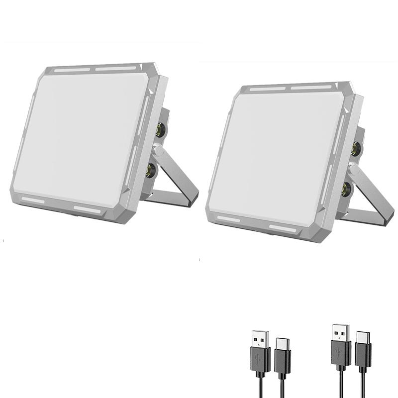 Ny Flomlys Arbeidslampe Innebygd 18650 Batteri Type-C Lampe Powerbank Lommelykt med Magnet Utendørs Bærbar Campinglanterne