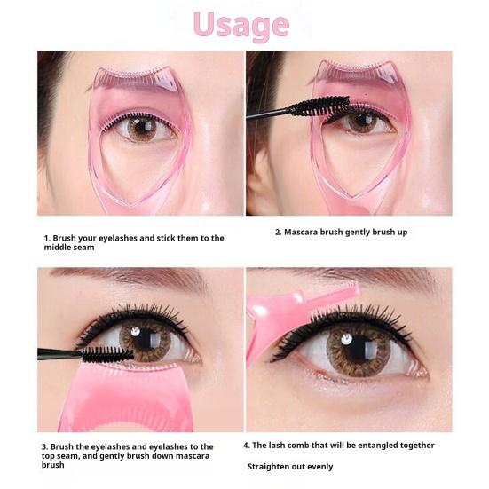 10 ks Mascara Lash Guard Set Curved Comb Design Aplikátor maskary Shield 3 v 1 Snadno použitelný nástroj na aplikování řas pro dokonalý make-up