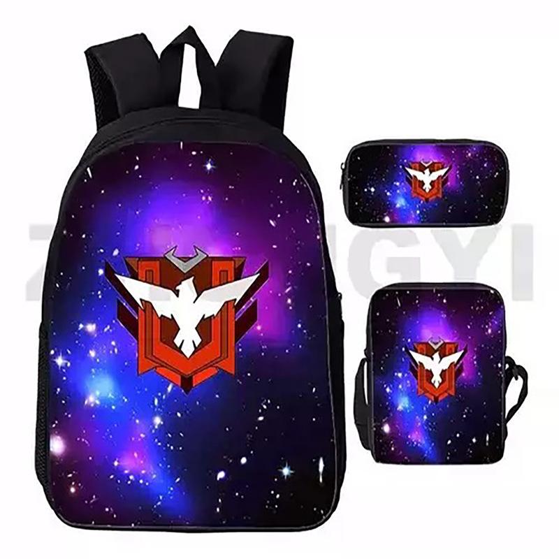 Kuromi Horror Smile Game Brawl Stars Vintage Backpack Set of 3, Multi-Functional Large Capacity School Bag Accessories