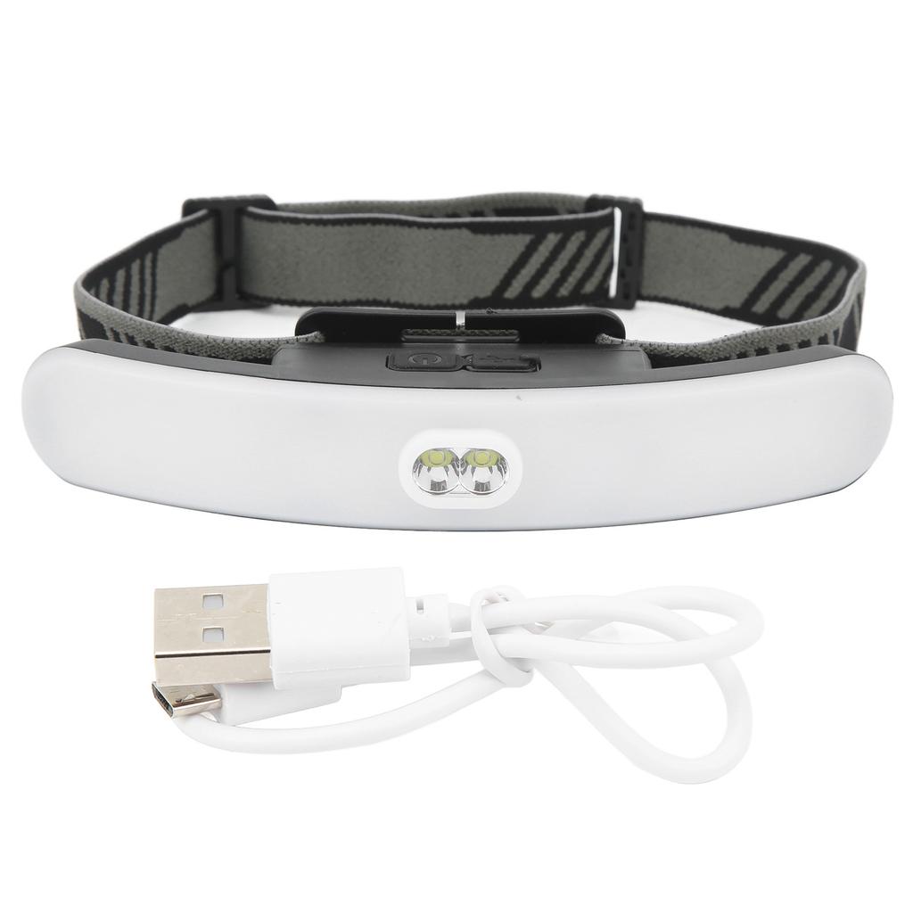 Rechargeable LED Headlamp 6 Levels 300 To 400LM Super Wide Angle IPX4 Waterproof USB Rechargeable