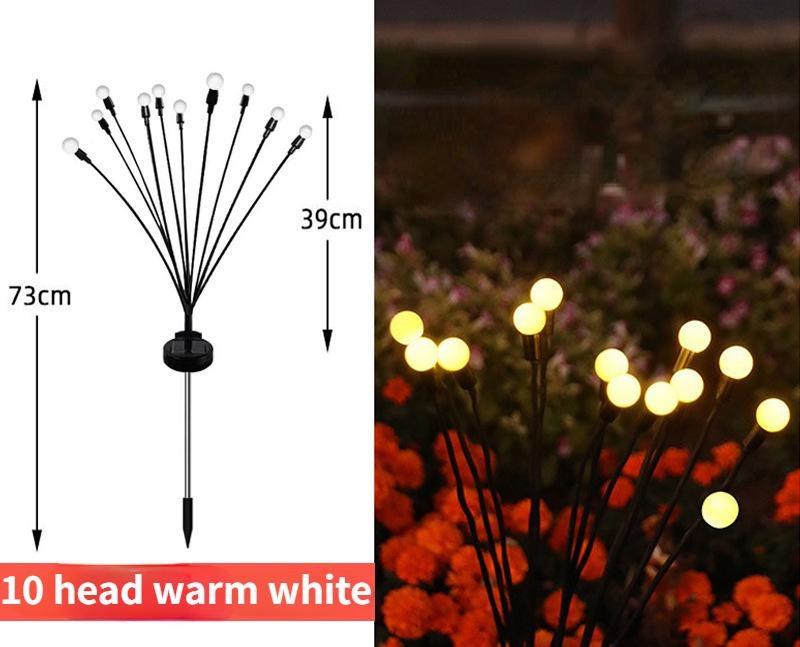 LED Solar Lamp Garden Decoration Fireworks Lamp 6LED/10LED Firefly Outdoor IP65 Waterproof Lamp Christmas Garden Decoration