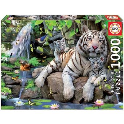 Tierpuzzle - EDUCA - 1000 Teile - Bengalische Weiße