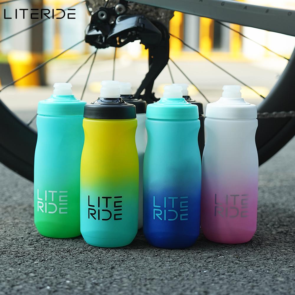 LITERIDE Bicycle Water Bottle 610/710ML PP Sports Cup Cycling Kettle Outdoor Camping Hiking Squeeze Bike Cup