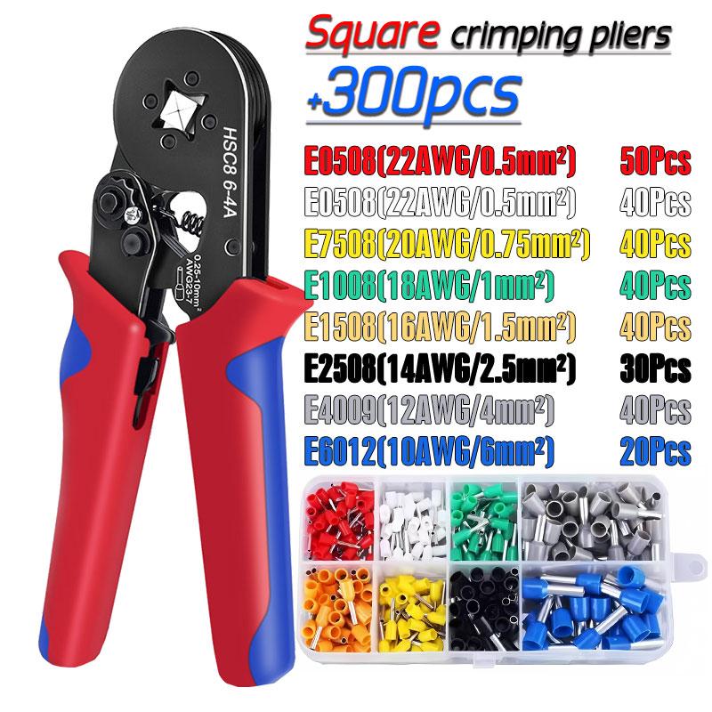 Ferrulenhülsen Terminal Crimpwerkzeuge Mini Elektrische Zange HSC8 6-4/10-6(0,25-10mm²) Reparaturklemme für Kabelverbindungen