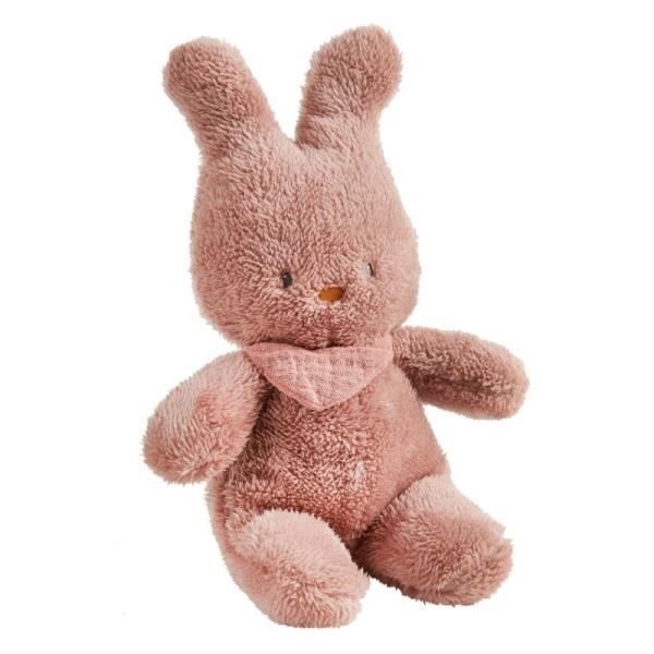 Peluche Lapin Tipidou Vieux Rose par Nattou