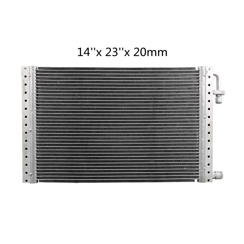 High-Efficiency Universal Parallel Flow Aluminum Condenser Radiator (14''x23''x20mm) - Fits Car, Van, Truck, Excavator Auto A/C
