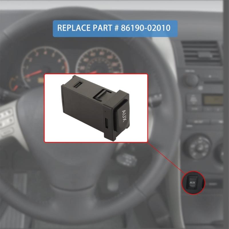 Stereo MP3 Changer Adapter Connector 3.5mm Reader Auxiliary Port 8619002010 Replacement Parts For Car SUV