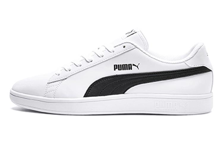 PUMA Smash V2 Buck Casual Board Shoes Black/White 365160-07 35.5