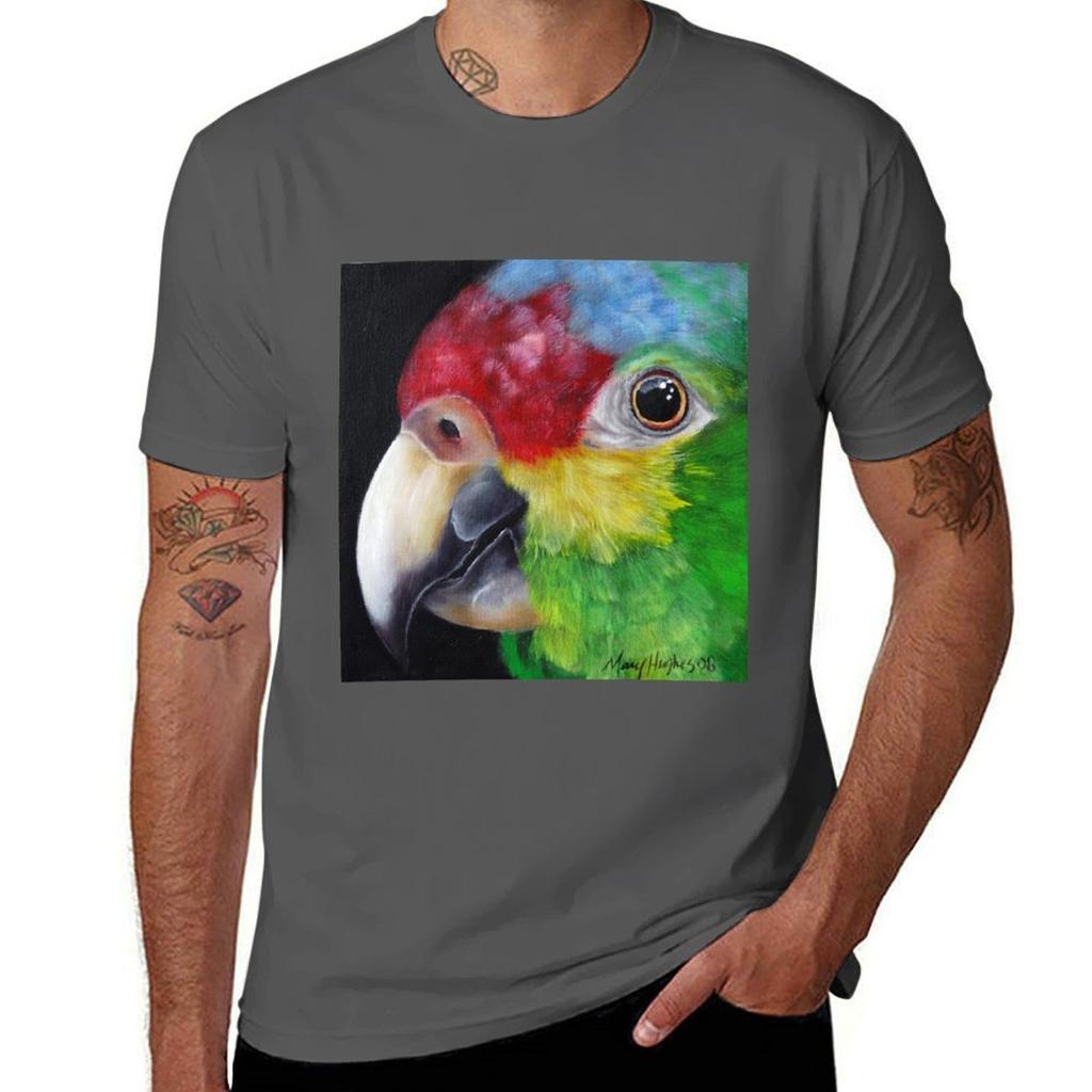 RedLored Amazon Parrot TShirt Casual Soft Cotton Short Sleeve Tee