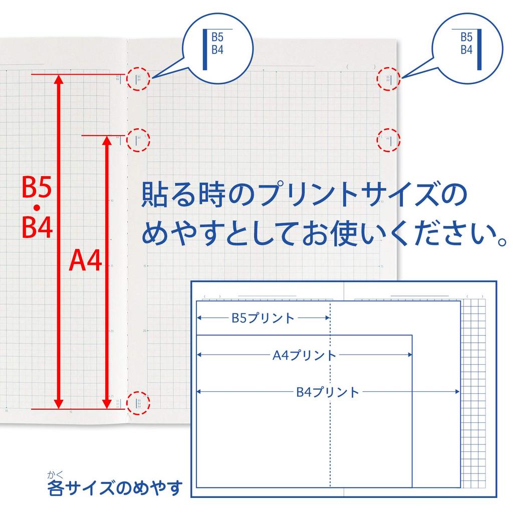 Kyokuto School Notebook, 5mm Grid, A4, LA14, Purple, 10 Books