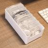 Clear Data Cable Storage Box 3/7/11 Grid Messy-Free Cable Organizer Box Durable Reusable Desktop Cable Organizer