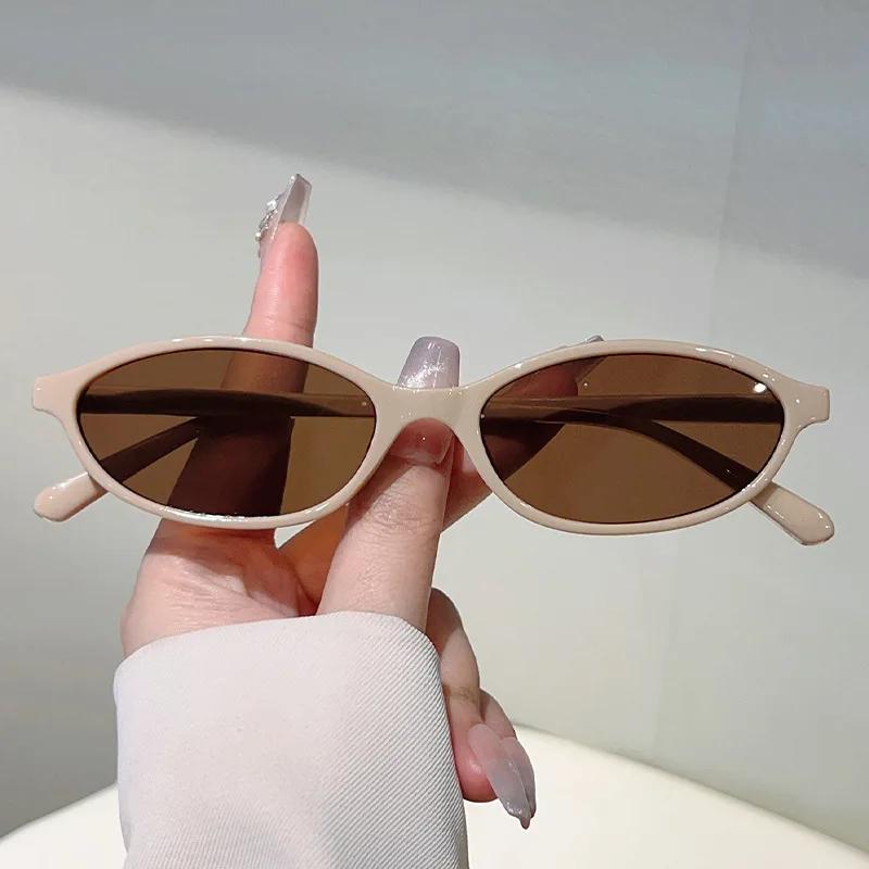 Small Frame Oval Sunglasses Women For Men New Vintage Sun Glasses Luxury Brand Designer Punk Popular Hip Hop Eyeglasses