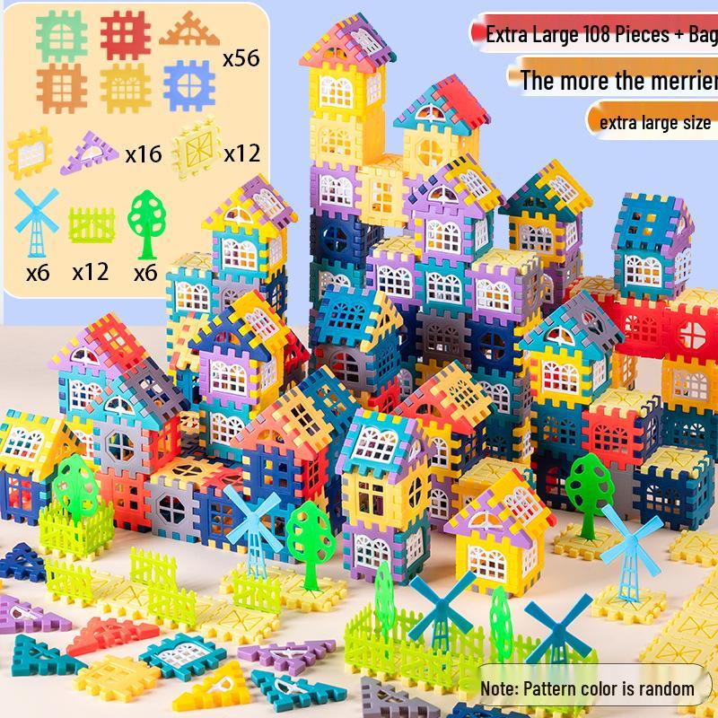 Kids' Educational Building Blocks Set with Door and Window Accessories – Ideal for Kindergarten Gifts