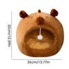 Cat Cave Warm Bed Soft Indoor Puppy Sleeping Bed With Capybara Design Small Cat Winter Warm Cave For Indoor Bedroom Living Room