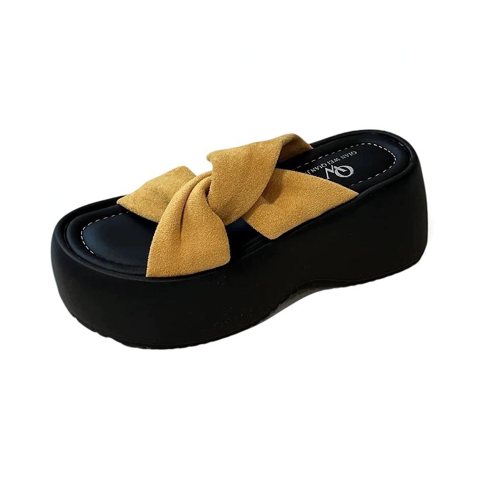 2025 Summer New Flat Bottom Half Tray Versatile Internet Celebrity Soft Bottom Slippers Spring and Summer Wear Women's Bag Head Drag