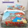 Lenjerie de pat cu model Pippi Șoseta Lungă, Set cu Plapumă Husă de Plapumă Față de Pernă Cadou de Ziua de Naștere pentru Casă (1 * husă de pilotă + 2 * fețe de pernă, fără miez)