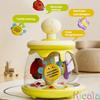 Colorful Insect and Carousel Theme Press-and-Go Toy with Jumping Ball - Early Educational Toddler Toy for Sensory Development