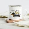 Lustiger Dackel-Druck Kreative Emaille-Tasse Kaffee-Weintassen Cartoon-Hunde Pfote Party-Getränk Bier Saft Milch Tassen Geschenke für Liebhaber Hund