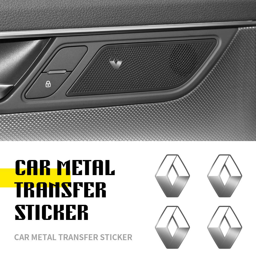 3D Metal Car Interior Emblem Stickers Decoration For Renault DACIA Fluence Scenic Loguna Duster Trafic Twingo Clio Captur Megane SS8