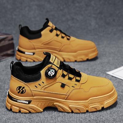 Autumn and Winter New Men's Rotating Button Martin Shoes Tooling Outdoor Casual Shoes Versatile Live Broadcast Sports Platform Men's Shoes