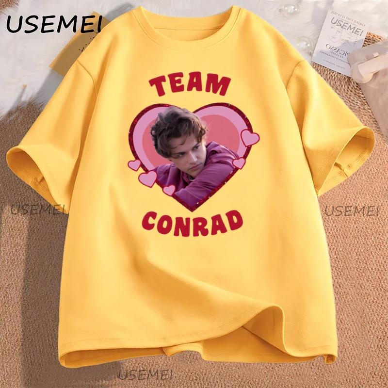 Team Conrad Cousins Beach Tshirt Y2k Cotton Short Sleeve Round Neck Tees TSITP Casual Loose Soft Graphic Tees Women Clothes