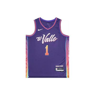 Fan Edition 23-24 Booker Suns #1 Alphanumerische Ärmellose Basketballweste Unisex Tops Lila DX8516-537